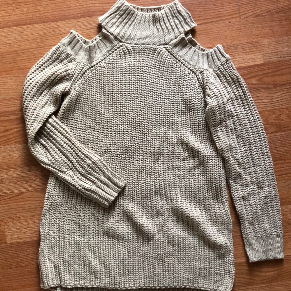 Woman’s Cold Shoulder Sweater